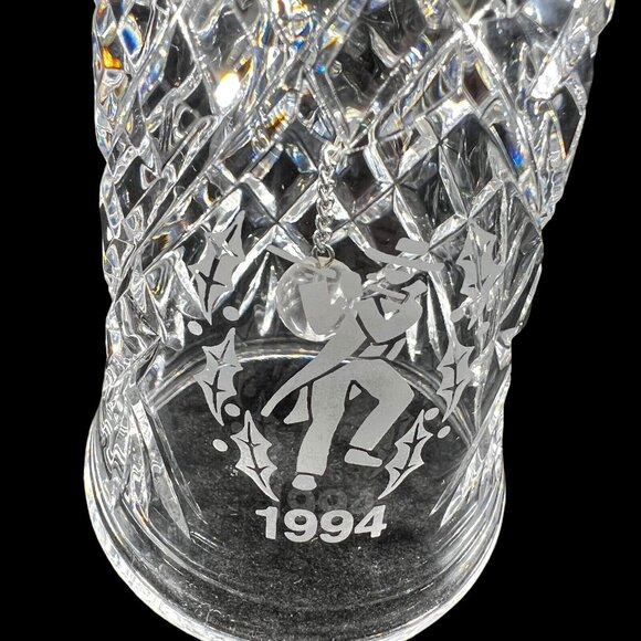 Vtg Waterford Cut Crystal Bell 1994 12 Days Christmas Eleven Pipers Piping BOX - Picture 6 of 12